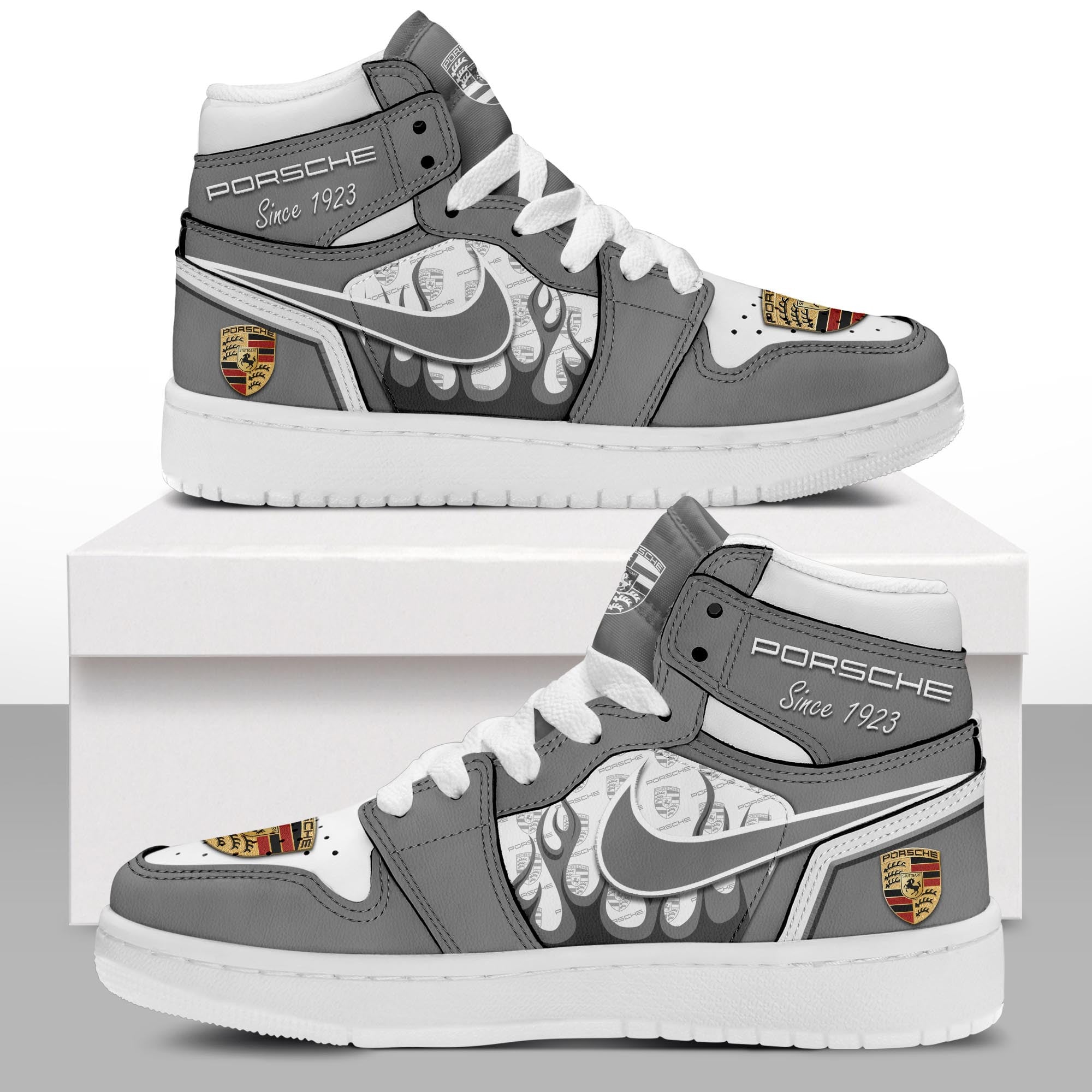 Ideafootwear Porsche AJ1 High Sneakers Shoes For Men And Women