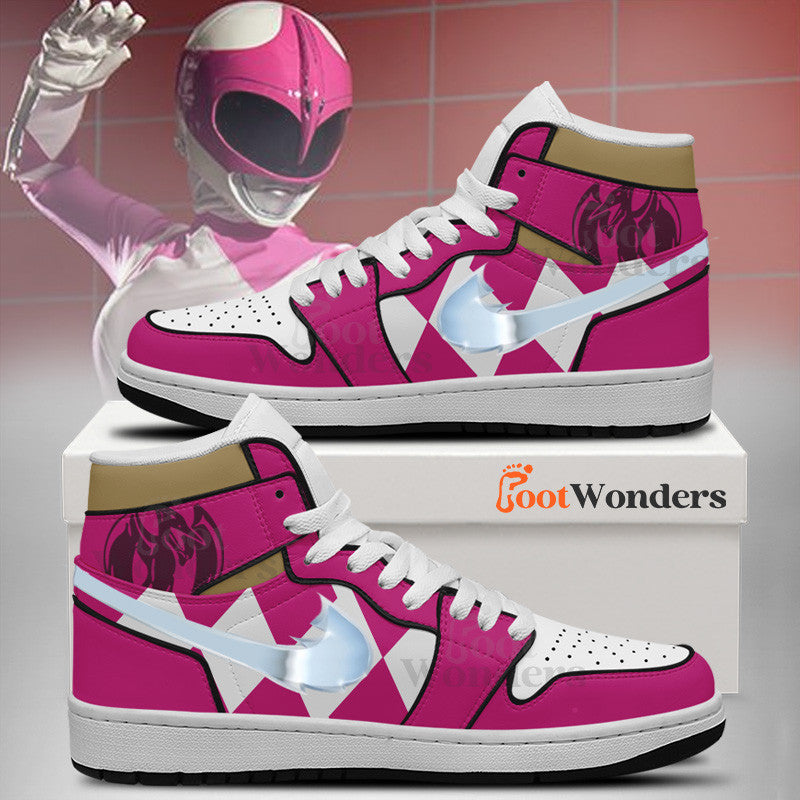 Ideafootwear Power Rangers AJ1 High Sneakers Shoes For Men And Women