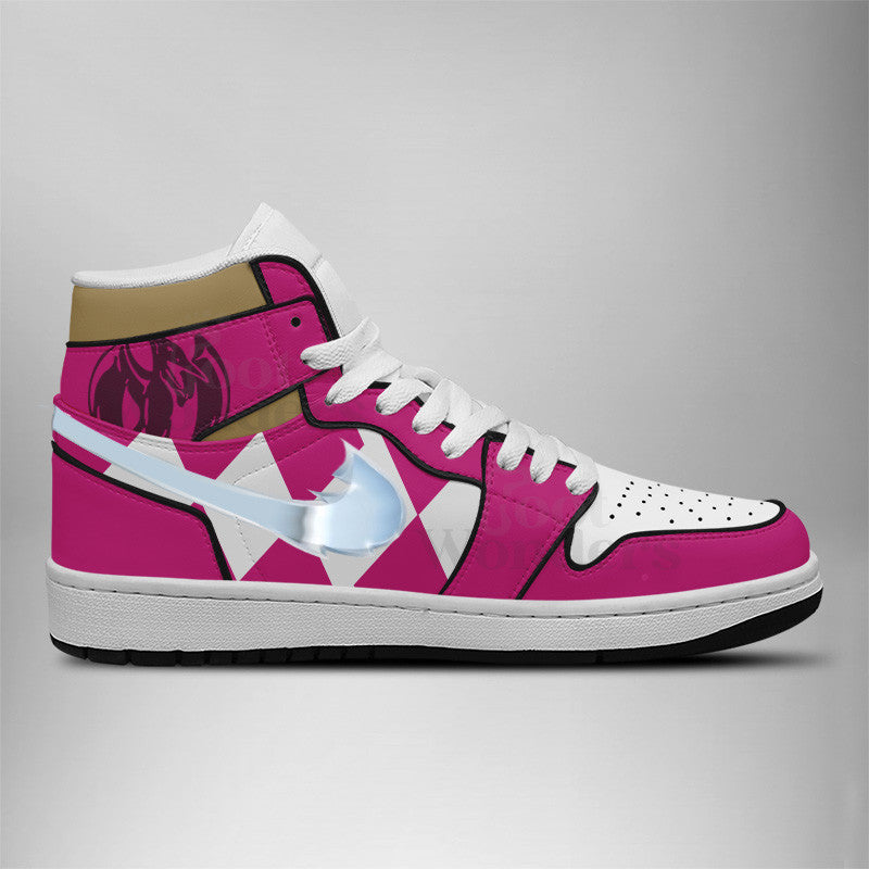 Ideafootwear Power Rangers AJ1 High Sneakers Shoes For Men And Women
