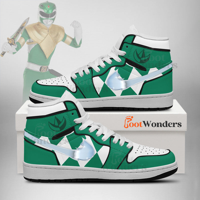 Ideafootwear Power Rangers AJ1 High Sneakers Shoes For Men And Women