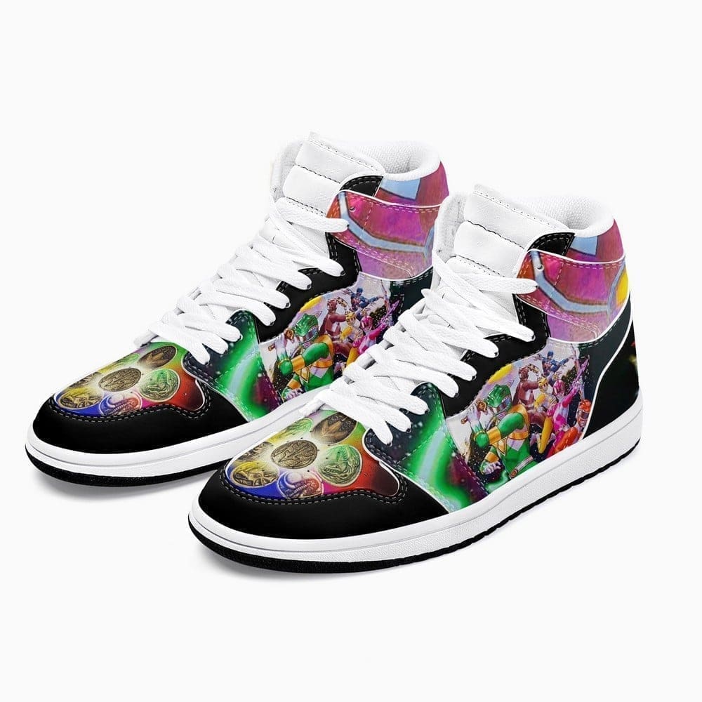 Ideafootwear Power Rangers AJ1 High Sneakers Shoes For Men And Women