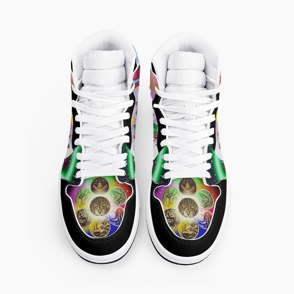 Ideafootwear Power Rangers AJ1 High Sneakers Shoes For Men And Women
