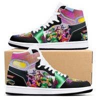 Ideafootwear Power Rangers AJ1 High Sneakers Shoes For Men And Women
