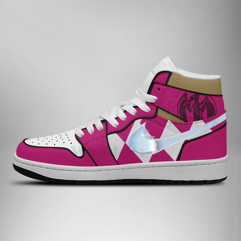 Ideafootwear Power Rangers AJ1 High Sneakers Shoes For Men And Women