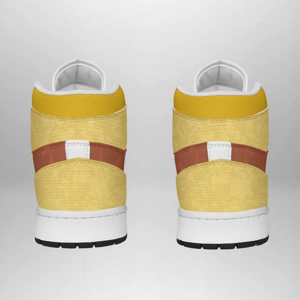 Ideafootwear Psyduck Attack Pokemon AJ1 High Sneakers Shoes For Men And Women
