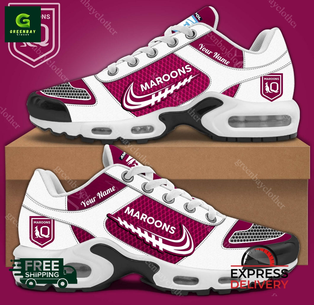 Ideafootwear Queensland Maroons TN Shoes Sneakers For Men And Women