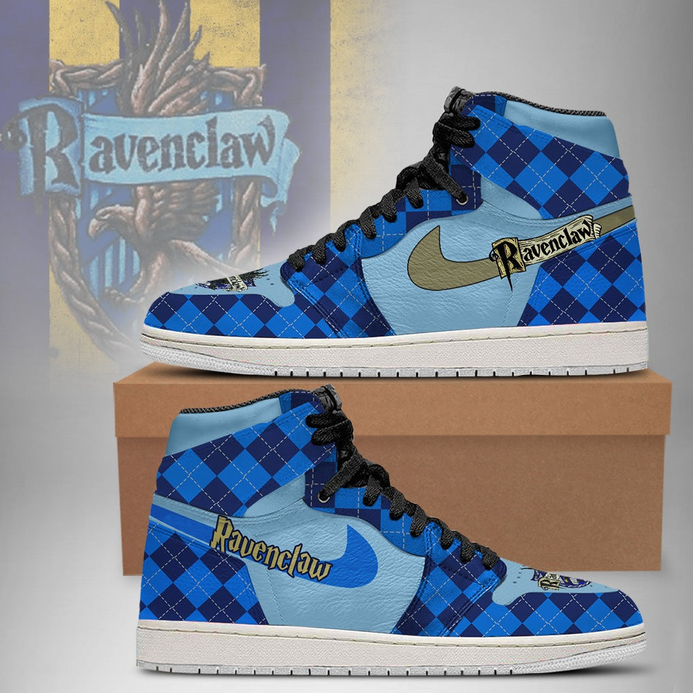 Ideafootwear Ravenclaw Harry Potter AJ1 High Sneakers Shoes For Men And Women