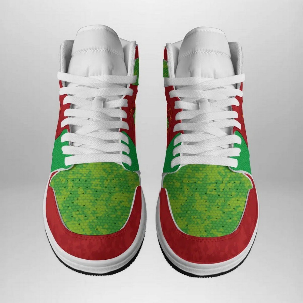 Ideafootwear Rayquaza Attack Pokemon AJ1 High Sneakers Shoes For Men And Women