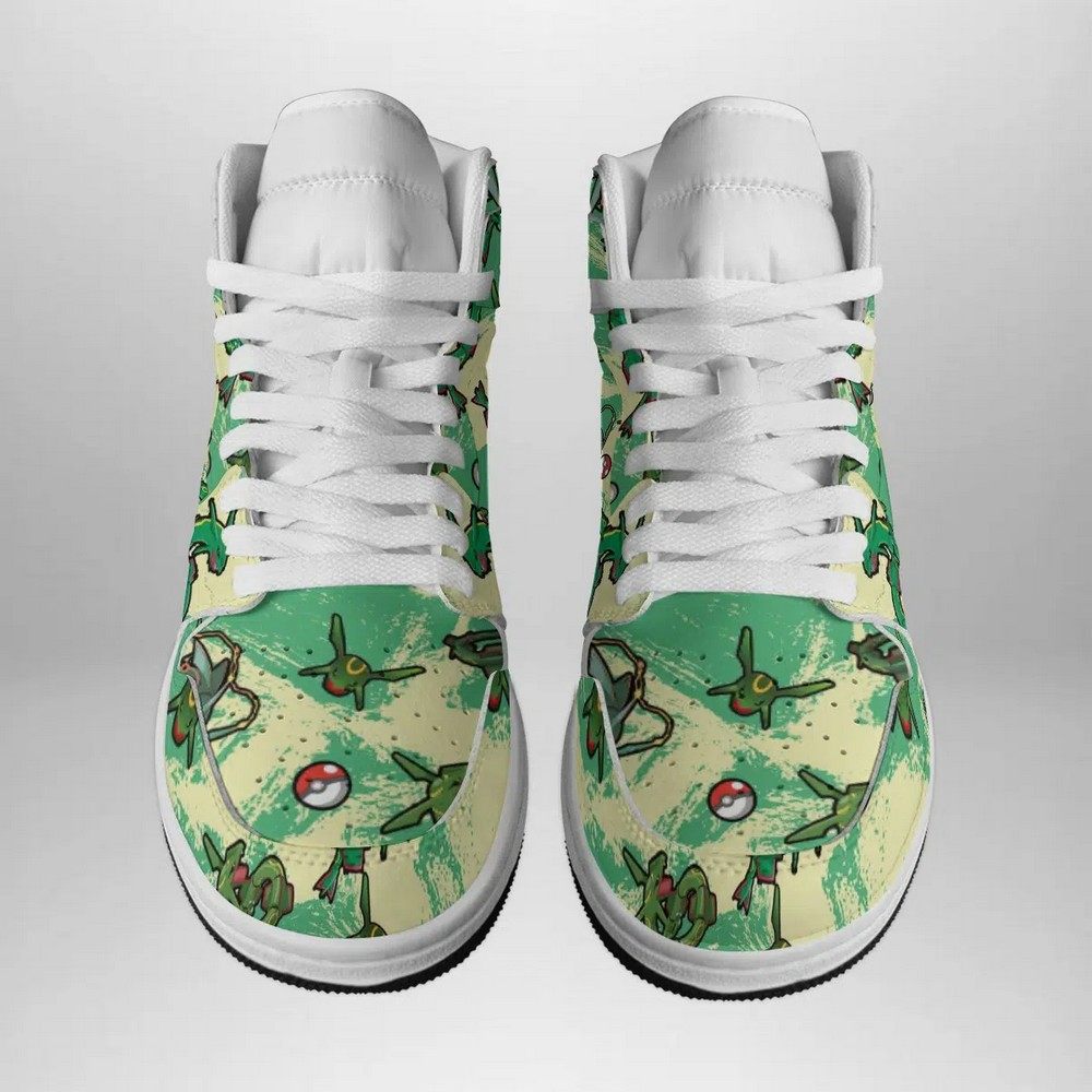 Ideafootwear Rayquaza Pattern Pokemon AJ1 High Sneakers Shoes For Men And Women
