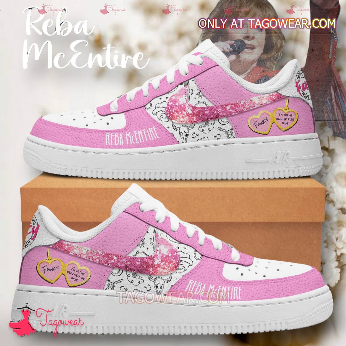 Ideafootwear Reba Mcentire Air Low-Top Sneakers Shoes For Men And Women 1