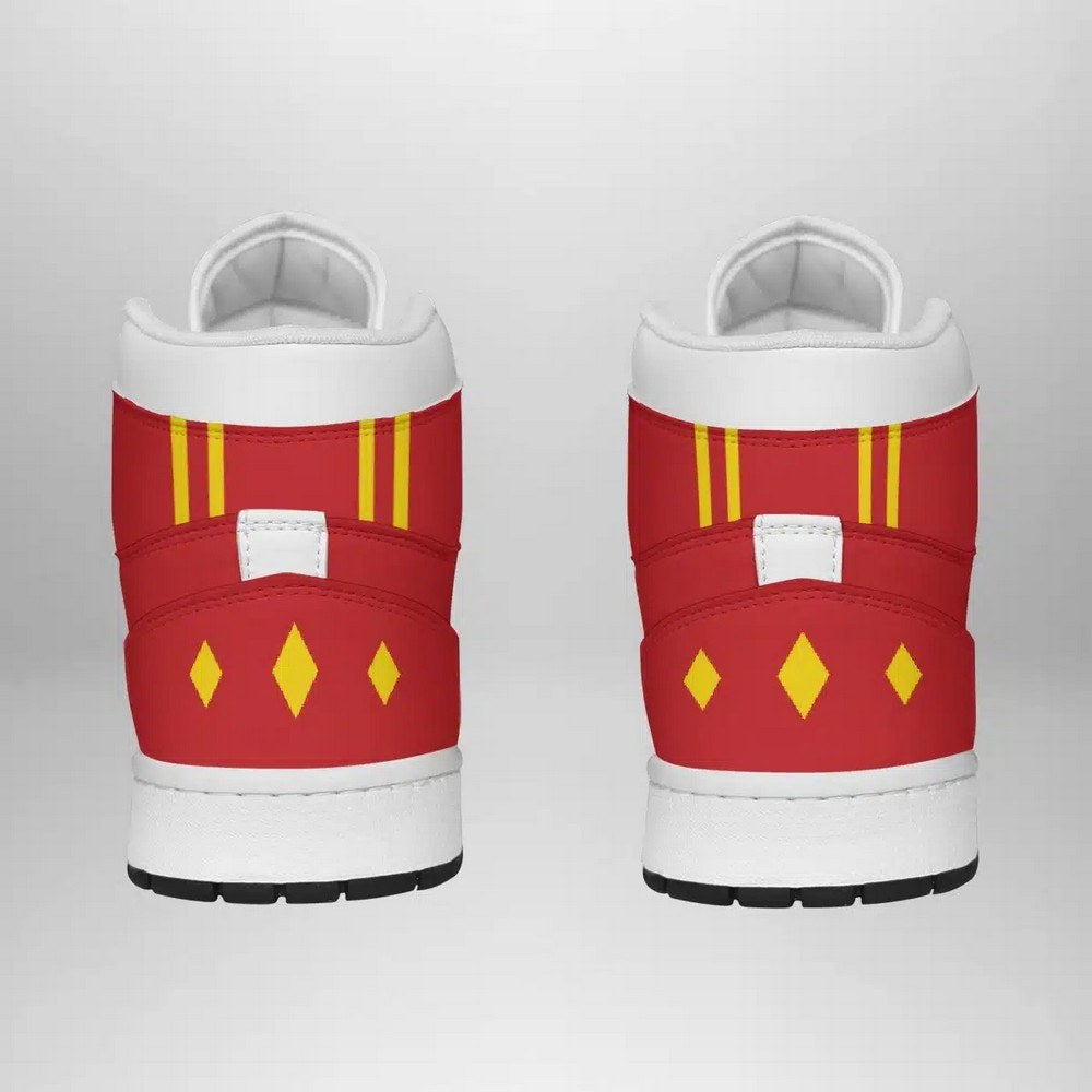 Ideafootwear Red Ranger Ninjetti Power Rangers AJ1 High Sneakers Shoes For Men And Women
