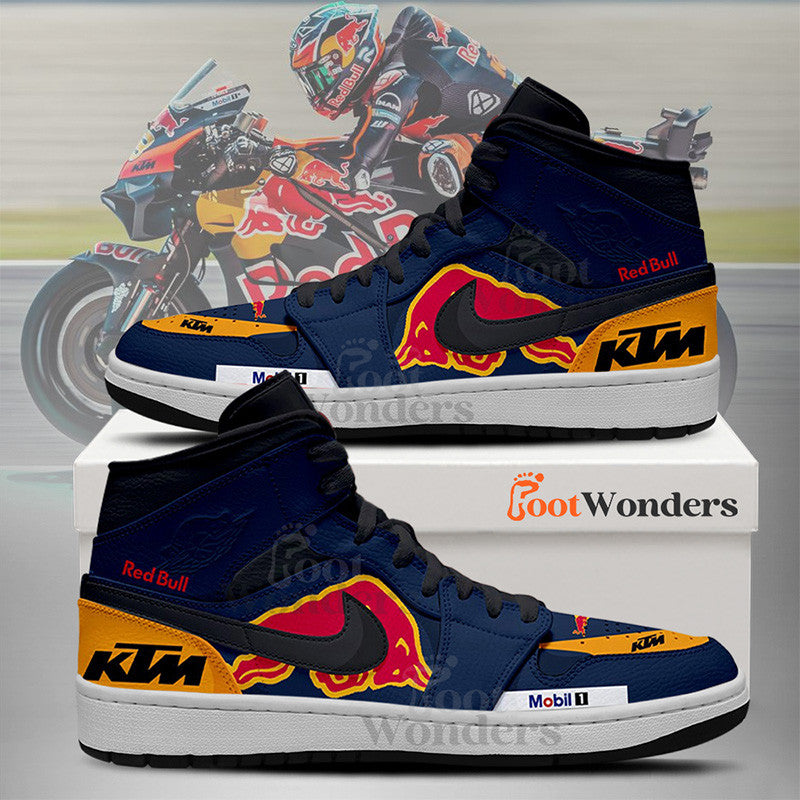 Ideafootwear Redbull KTM AJ1 High Sneakers Shoes For Men And Women