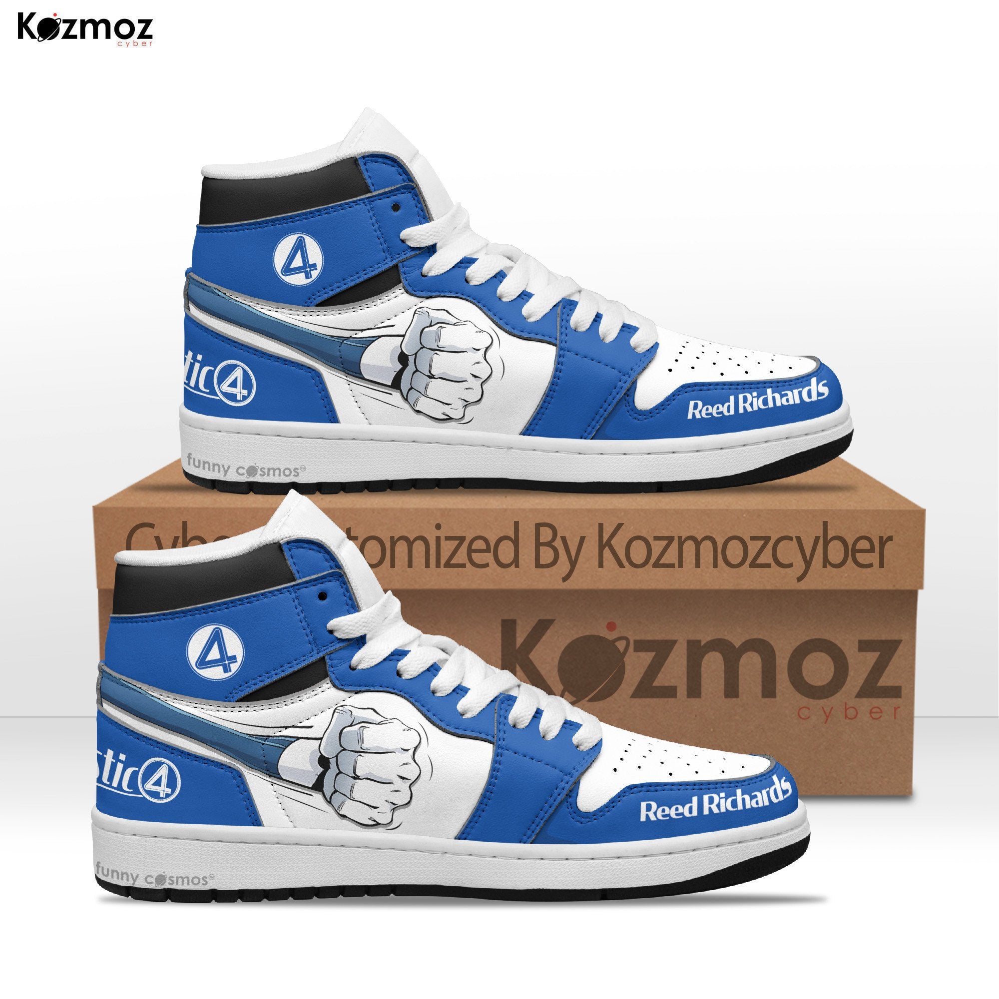 Ideafootwear Reed Richards AJ1 High Sneakers Shoes For Men And Women