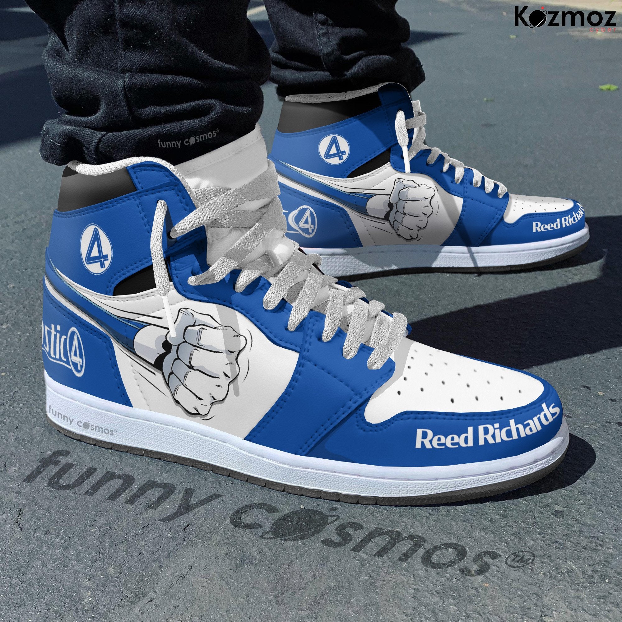 Ideafootwear Reed Richards AJ1 High Sneakers Shoes For Men And Women
