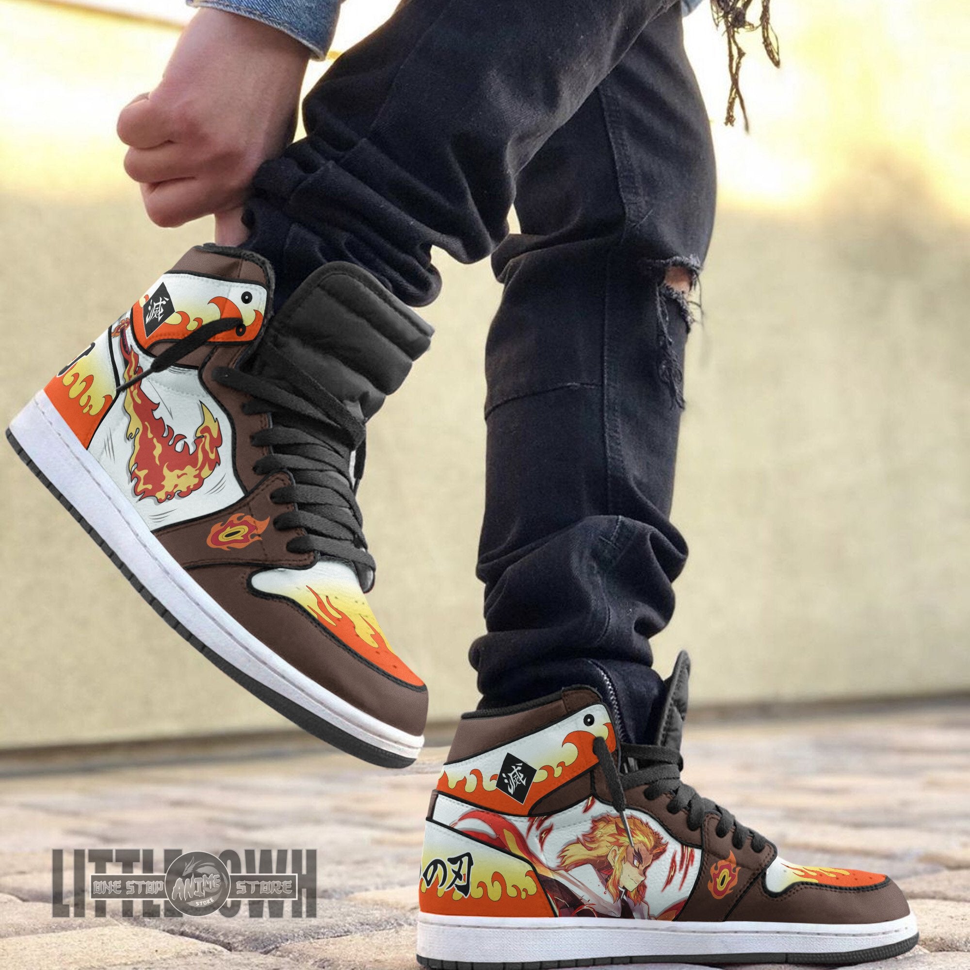 Ideafootwear Rengoku AJ1 High Sneakers Shoes For Men And Women