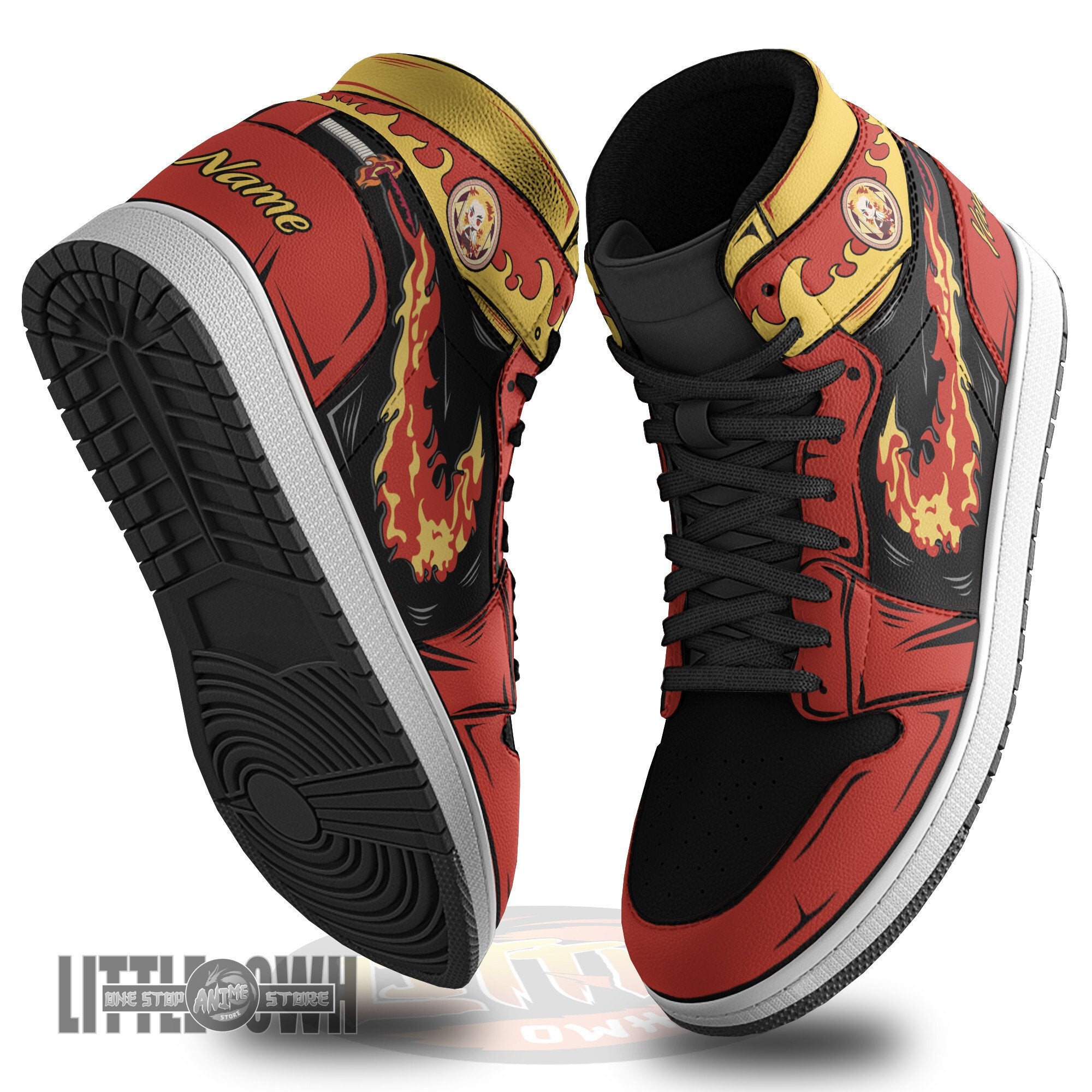 Ideafootwear Rengoku AJ1 High Sneakers Shoes For Men And Women