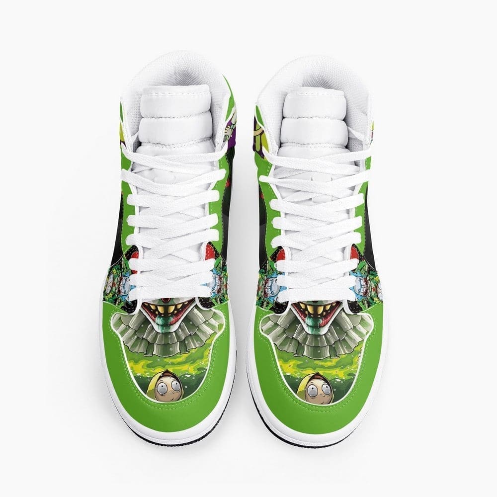Ideafootwear Rick and Morty AJ1 High Sneakers Shoes For Men And Women