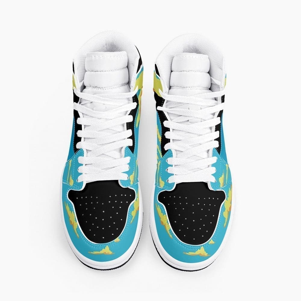 Ideafootwear Rick and Morty Crossover Breaking Bad AJ1 High Sneakers Shoes For Men And Women