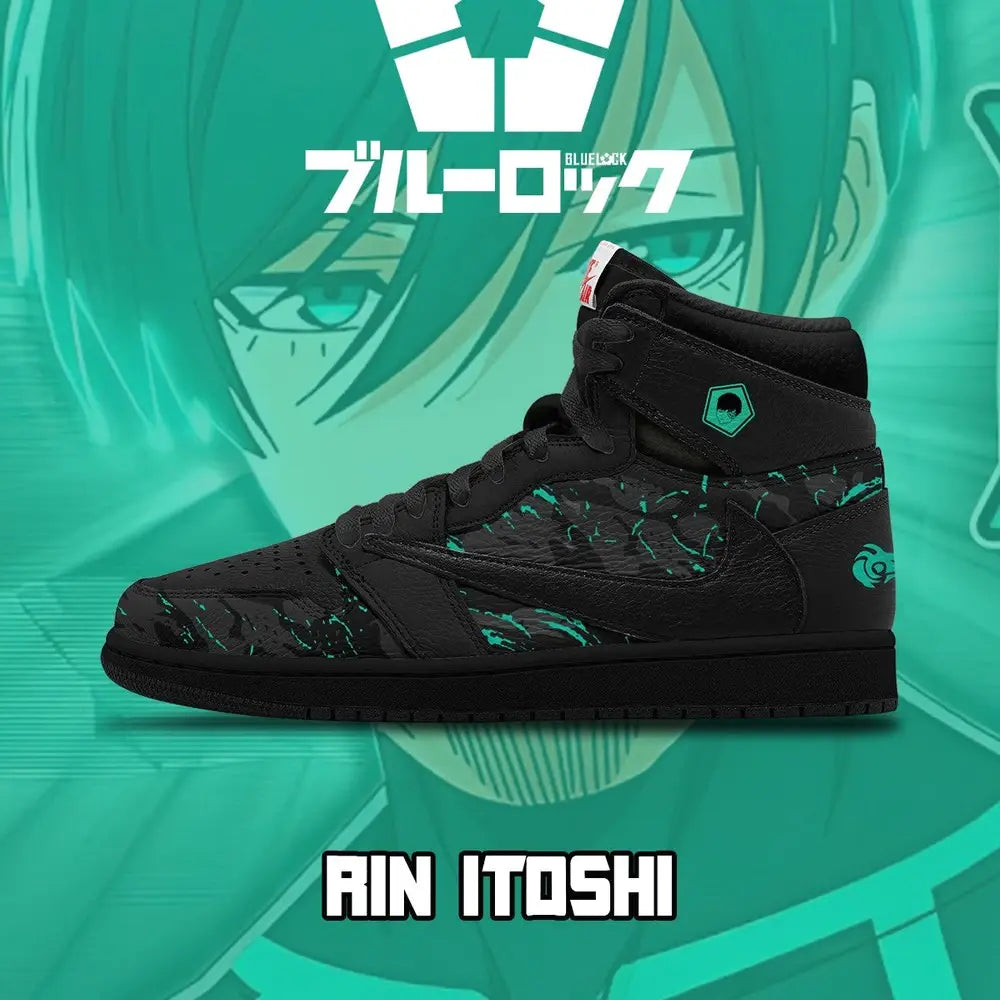 Ideafootwear Rin Itoshi V.2 Blue Lock  AJ1 High Sneakers Shoes For Men And Women