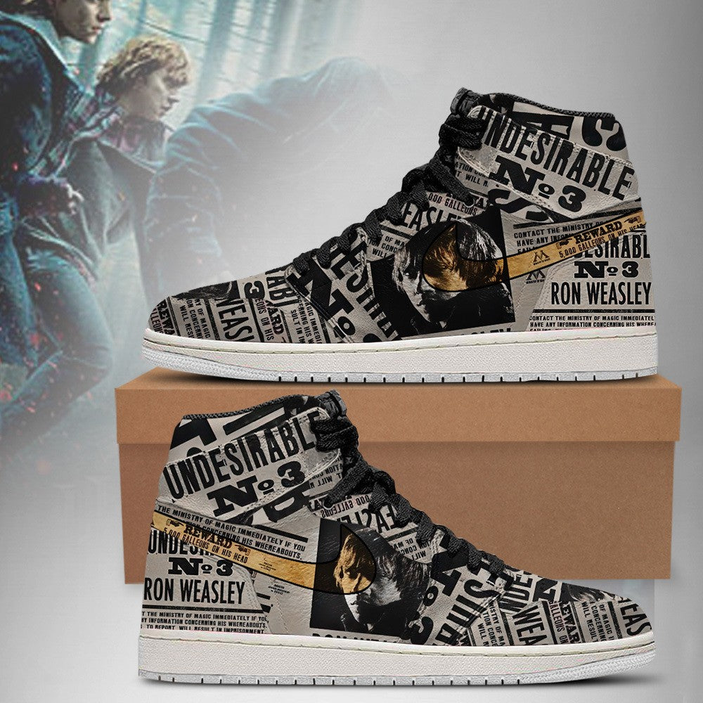 Ideafootwear Ron Weasley AJ1 High Sneakers Shoes For Men And Women
