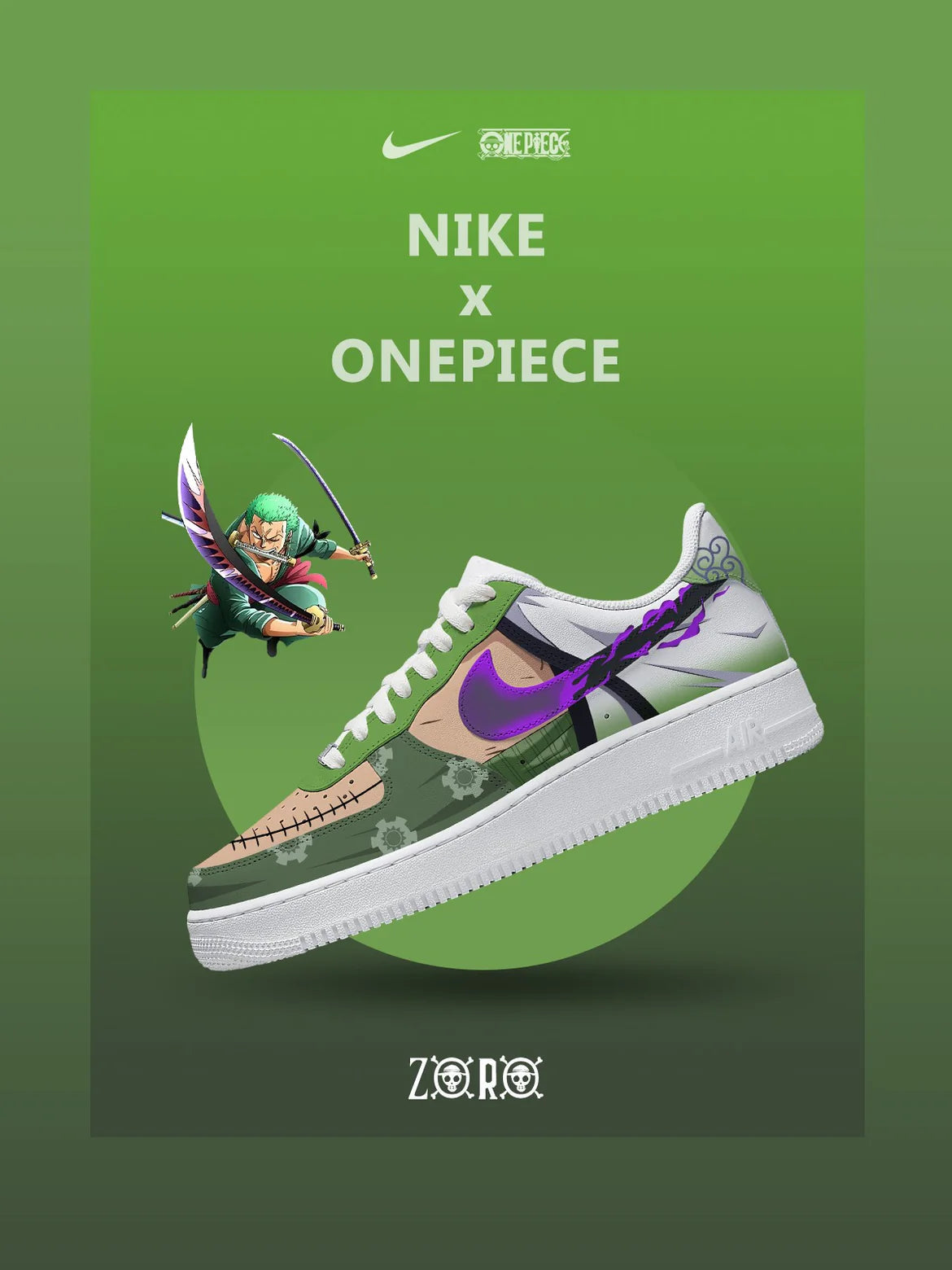 Ideafootwear Roronoa Zoro   Air Low-Top Sneakers Shoes For Men And Women 1