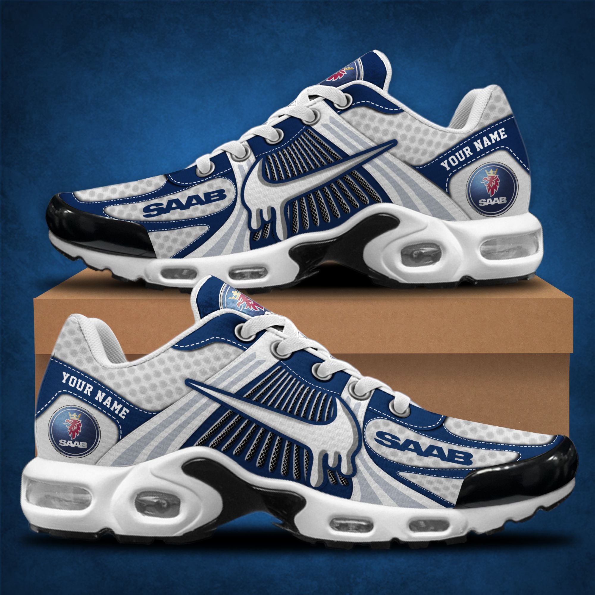 Ideafootwear Saab Automobile TN Shoes Sneakers For Men And Women