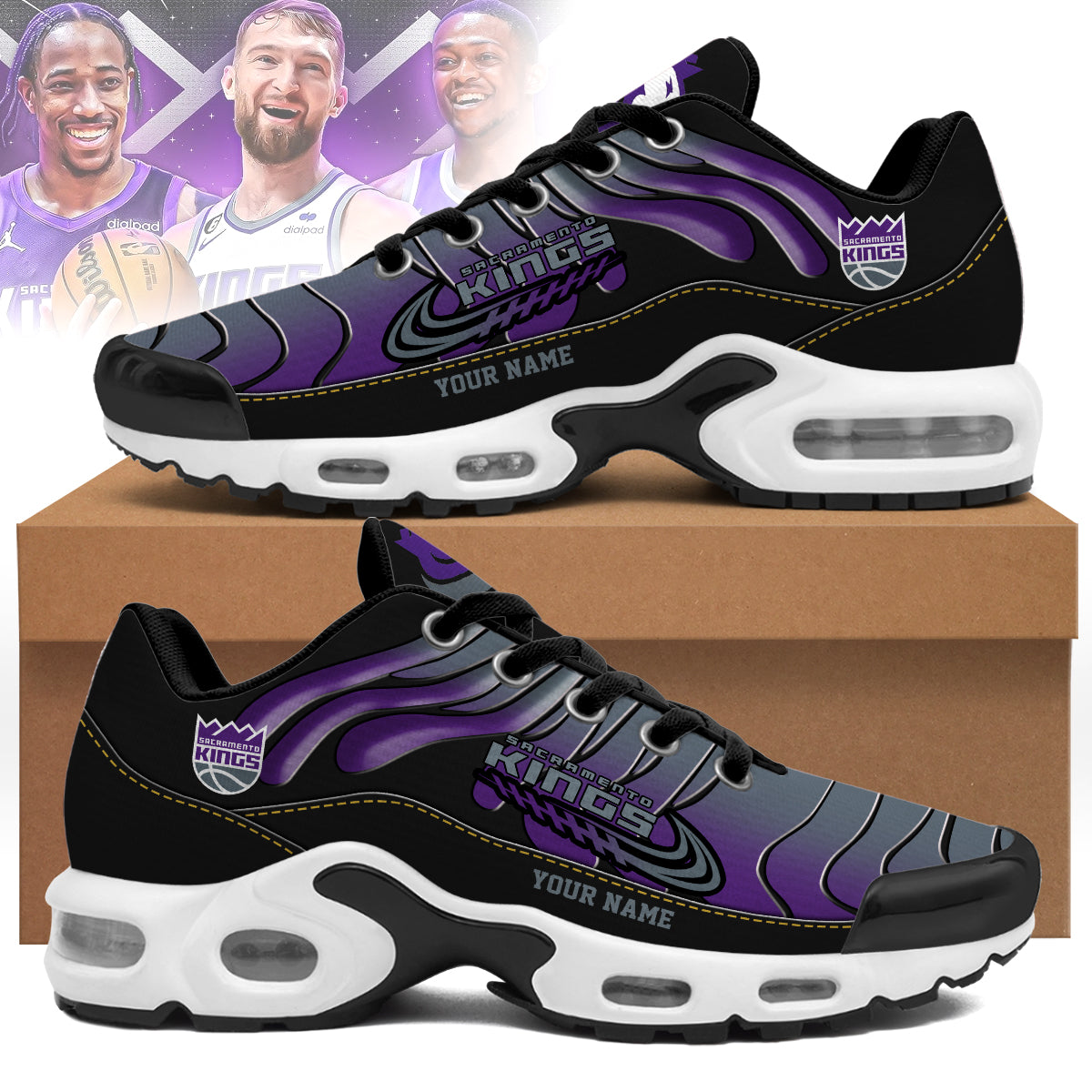 Ideafootwear Sacramento Kings TN Shoes Sneakers For Men And Women
