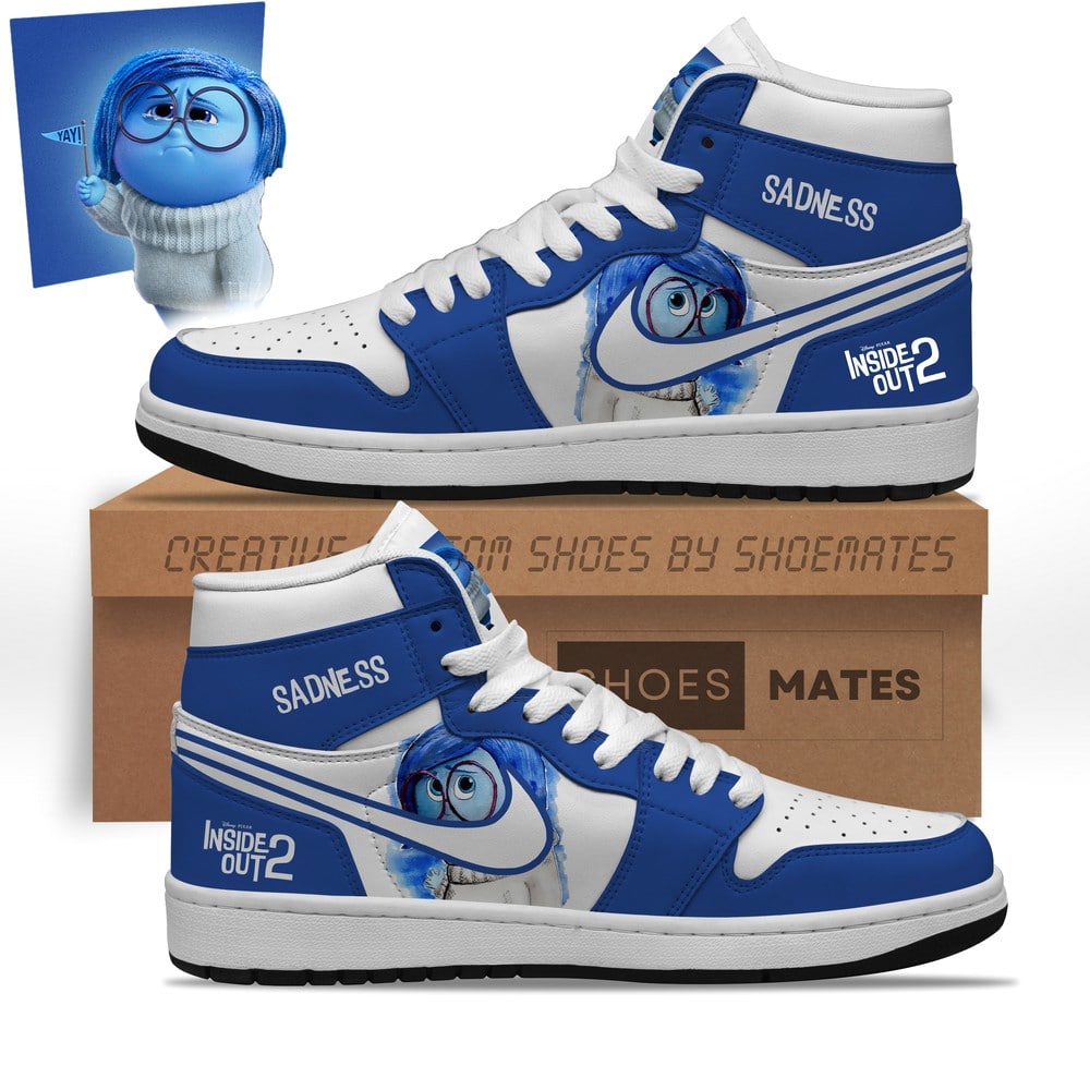 Ideafootwear Sadness Inside Out AJ1 High Sneakers Shoes For Men And Women