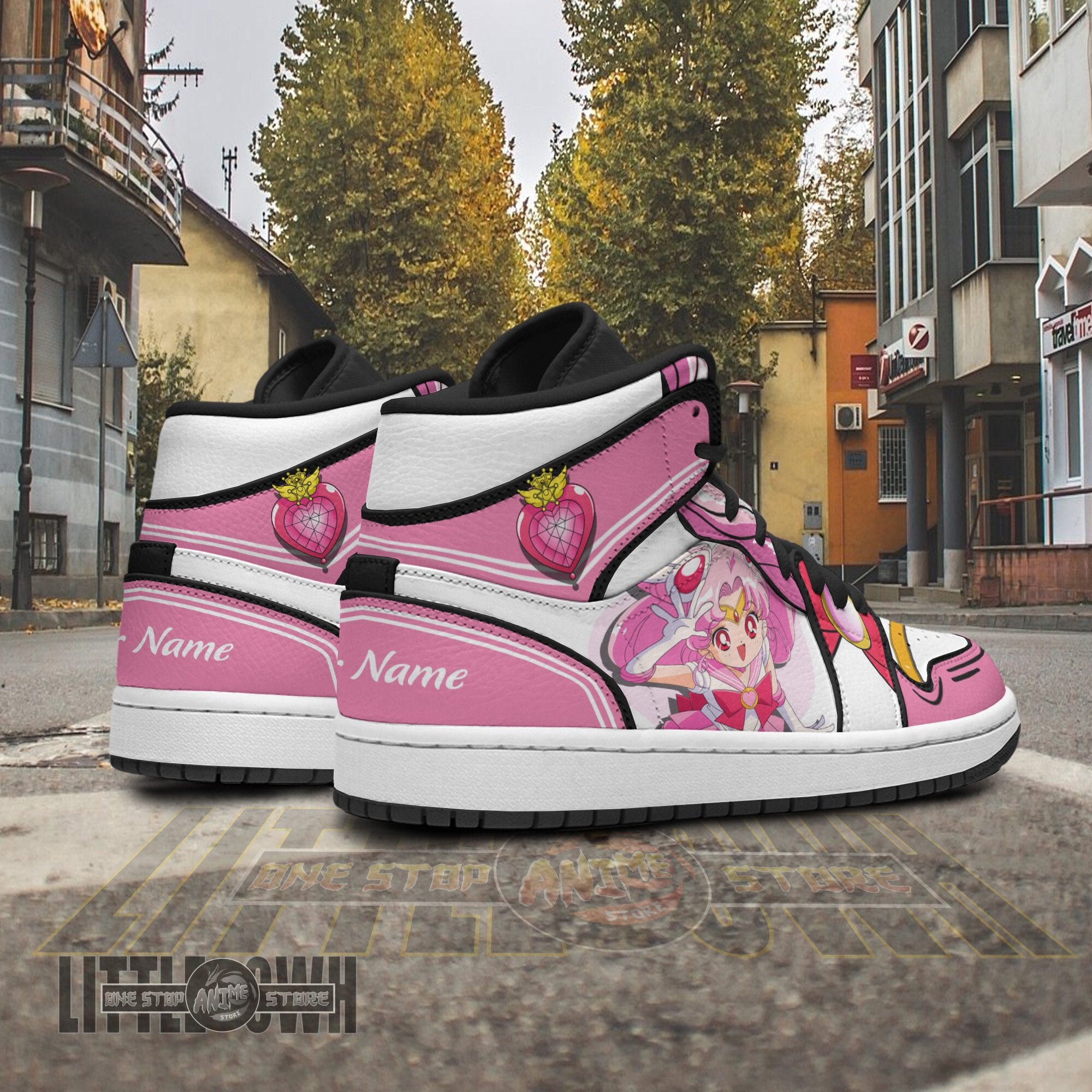 Ideafootwear Sailor Chibi AJ1 High Sneakers Shoes For Men And Women