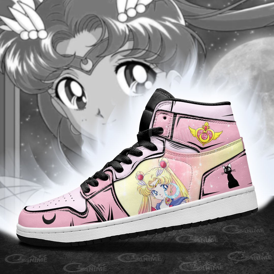 Ideafootwear Sailor Moon AJ1 High Sneakers Shoes For Men And Women