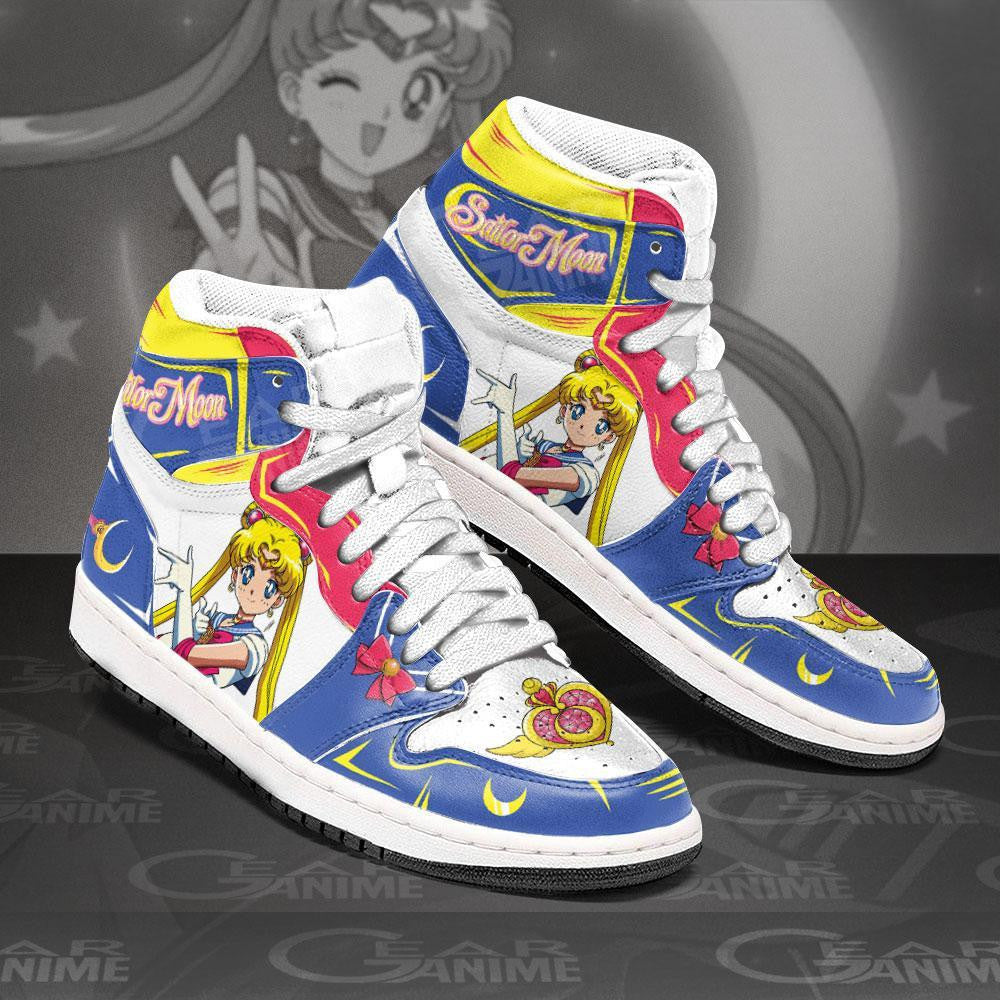 Ideafootwear Sailor Moon AJ1 High Sneakers Shoes For Men And Women