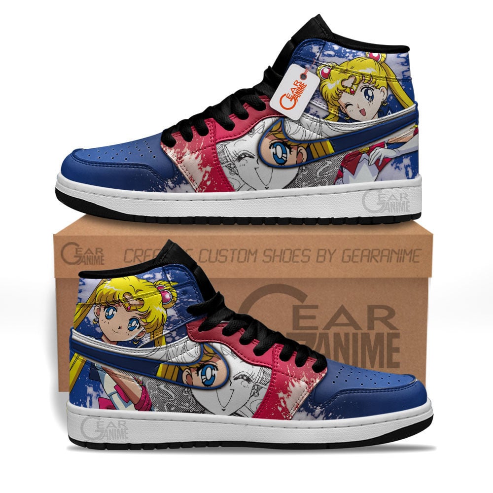 Ideafootwear Sailor Moon AJ1 High Sneakers Shoes For Men And Women