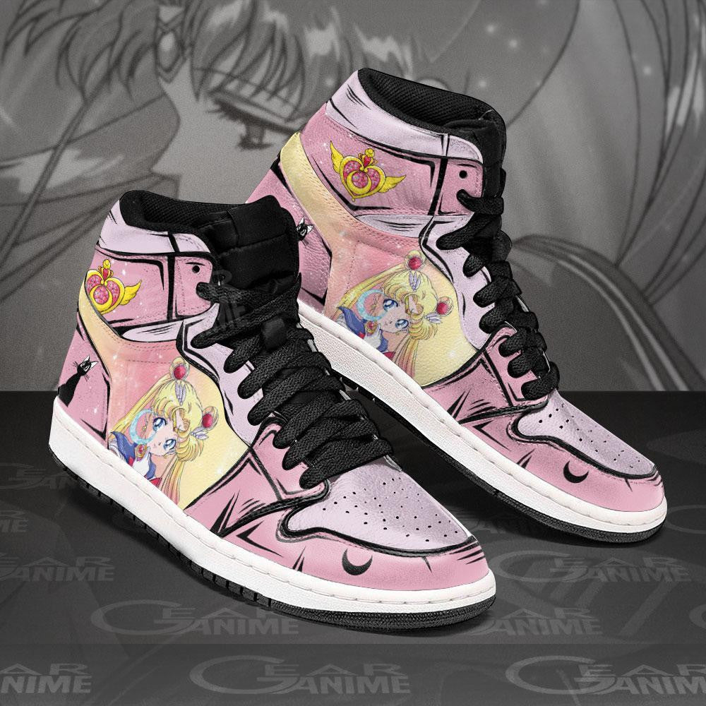 Ideafootwear Sailor Moon AJ1 High Sneakers Shoes For Men And Women