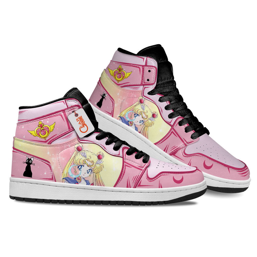 Ideafootwear Sailor Moon AJ1 High Sneakers Shoes For Men And Women