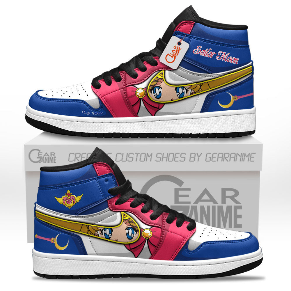 Ideafootwear Sailor Moon AJ1 High Sneakers Shoes For Men And Women