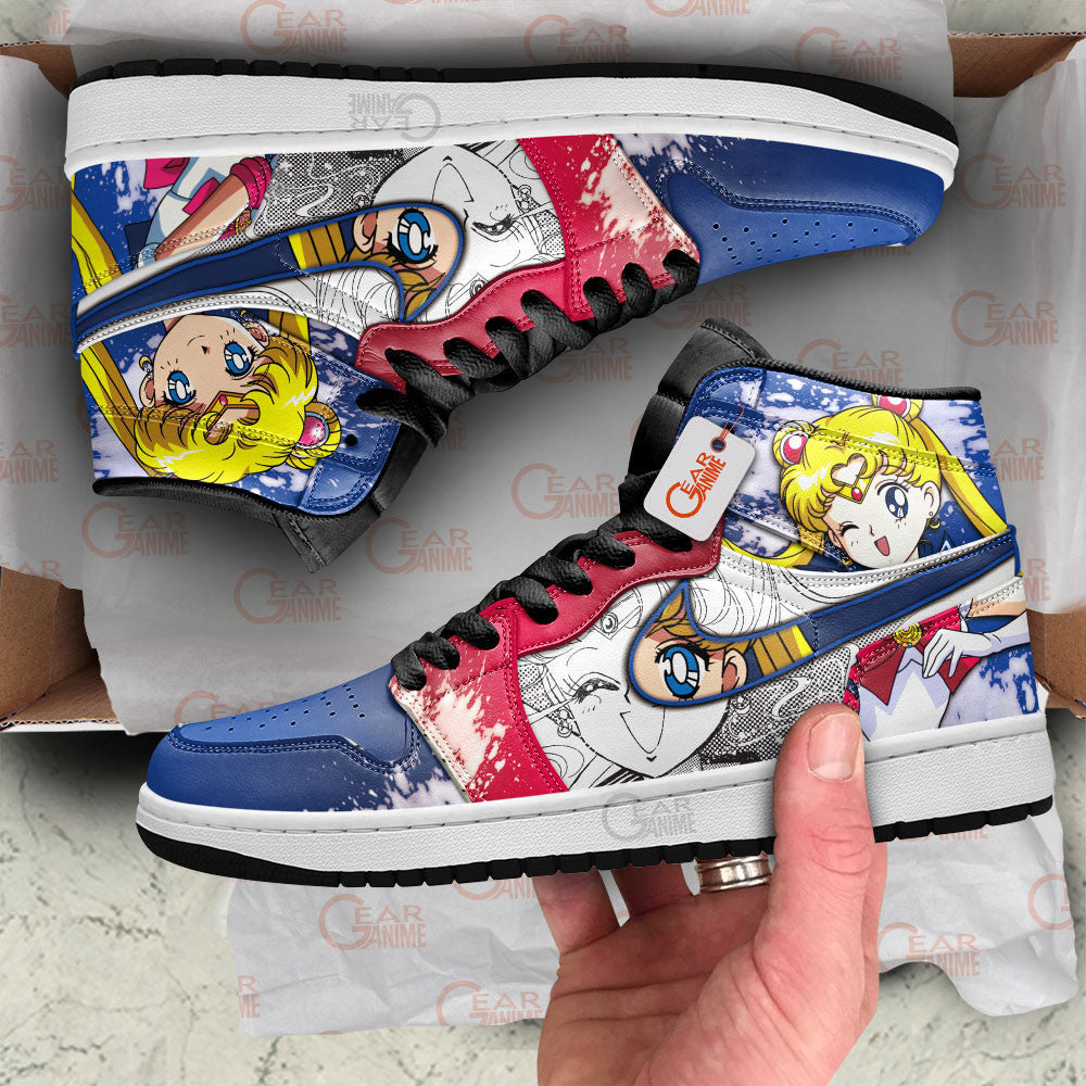 Ideafootwear Sailor Moon AJ1 High Sneakers Shoes For Men And Women
