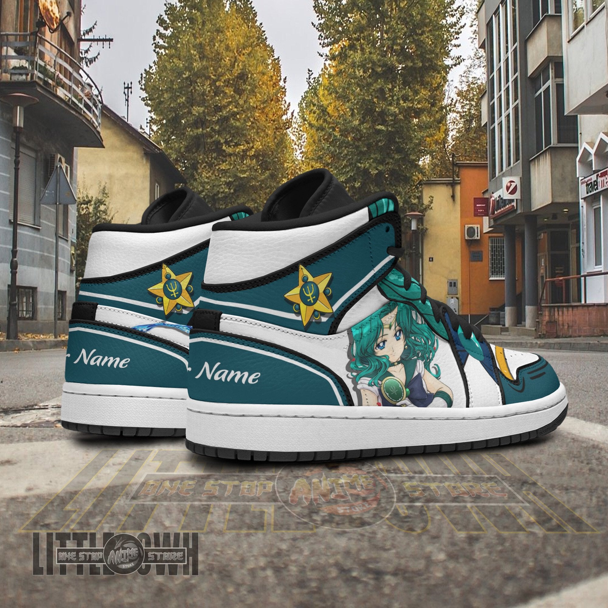 Ideafootwear Sailor Neptune AJ1 High Sneakers Shoes For Men And Women