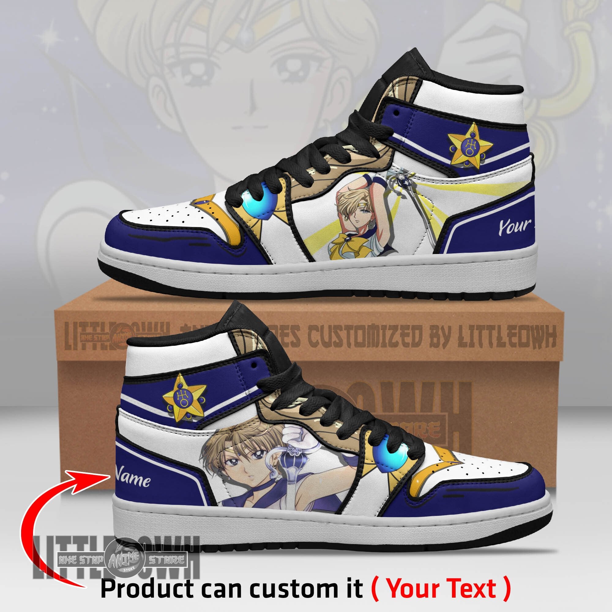 Ideafootwear Sailor Uranus AJ1 High Sneakers Shoes For Men And Women