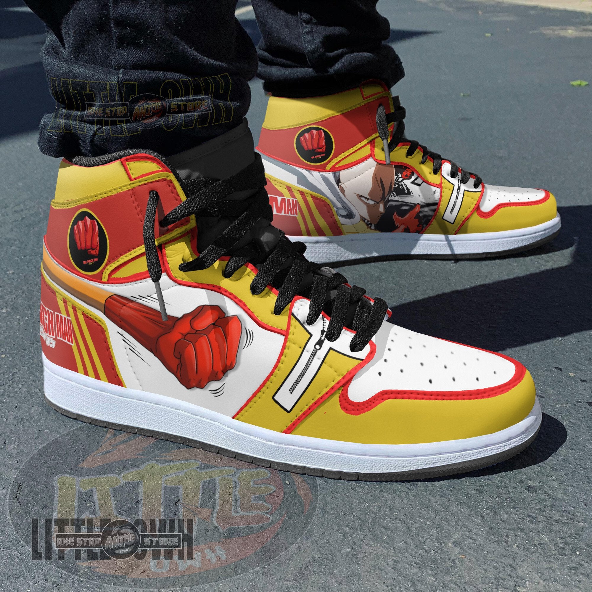 Ideafootwear Saitama AJ1 High Sneakers Shoes For Men And Women