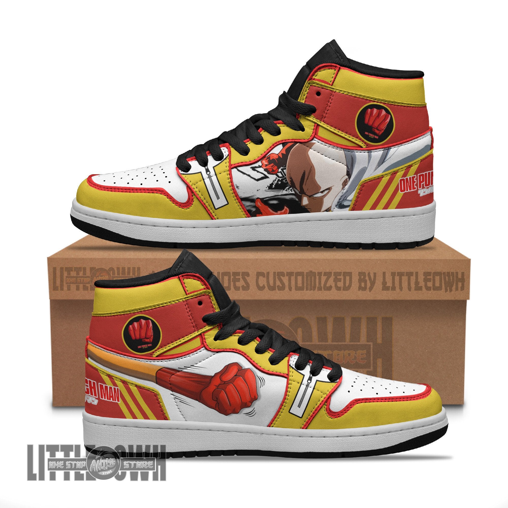 Ideafootwear Saitama AJ1 High Sneakers Shoes For Men And Women