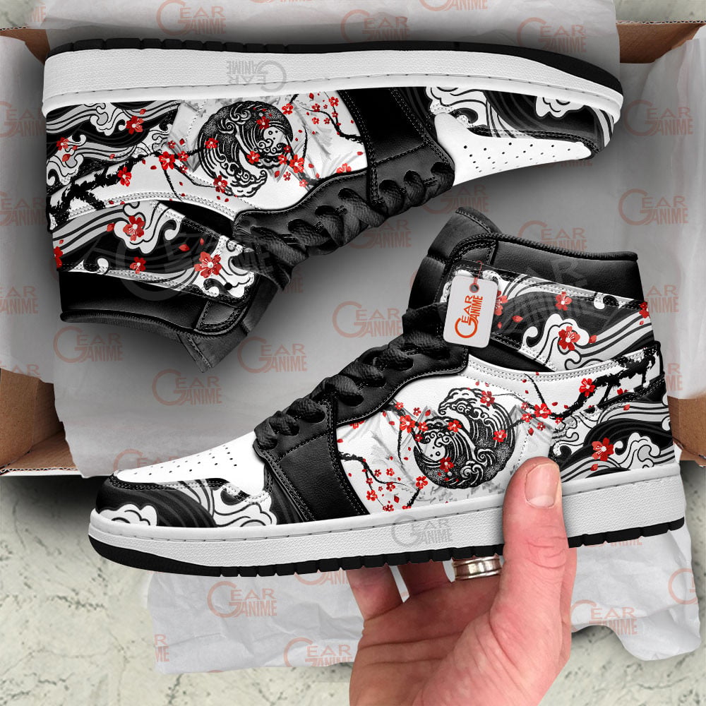 Ideafootwear Sakura and Kanagawa AJ1 High Sneakers Shoes For Men And Women