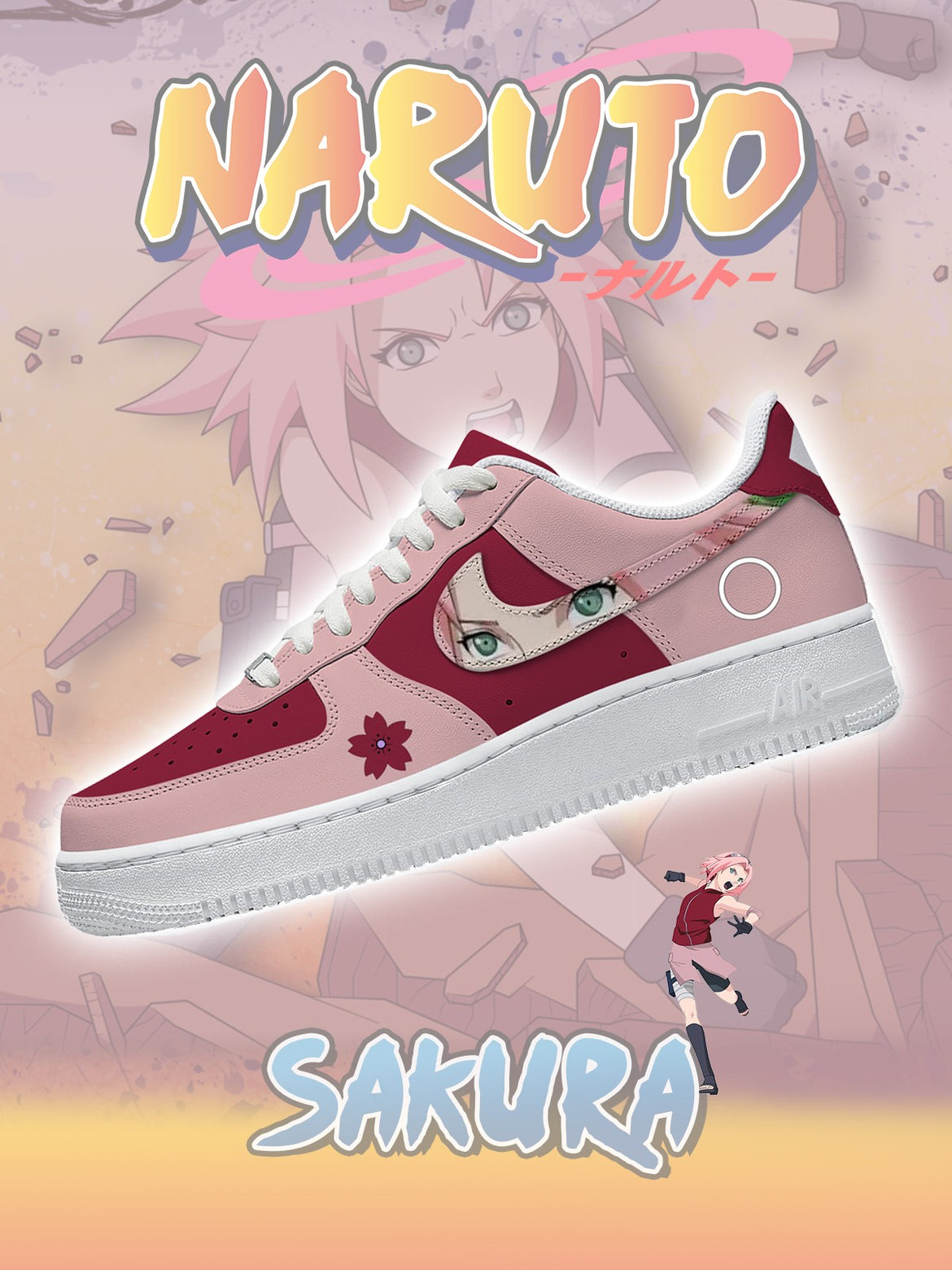 Ideafootwear Sakura Haruno  Air Low-Top Sneakers Shoes For Men And Women 1