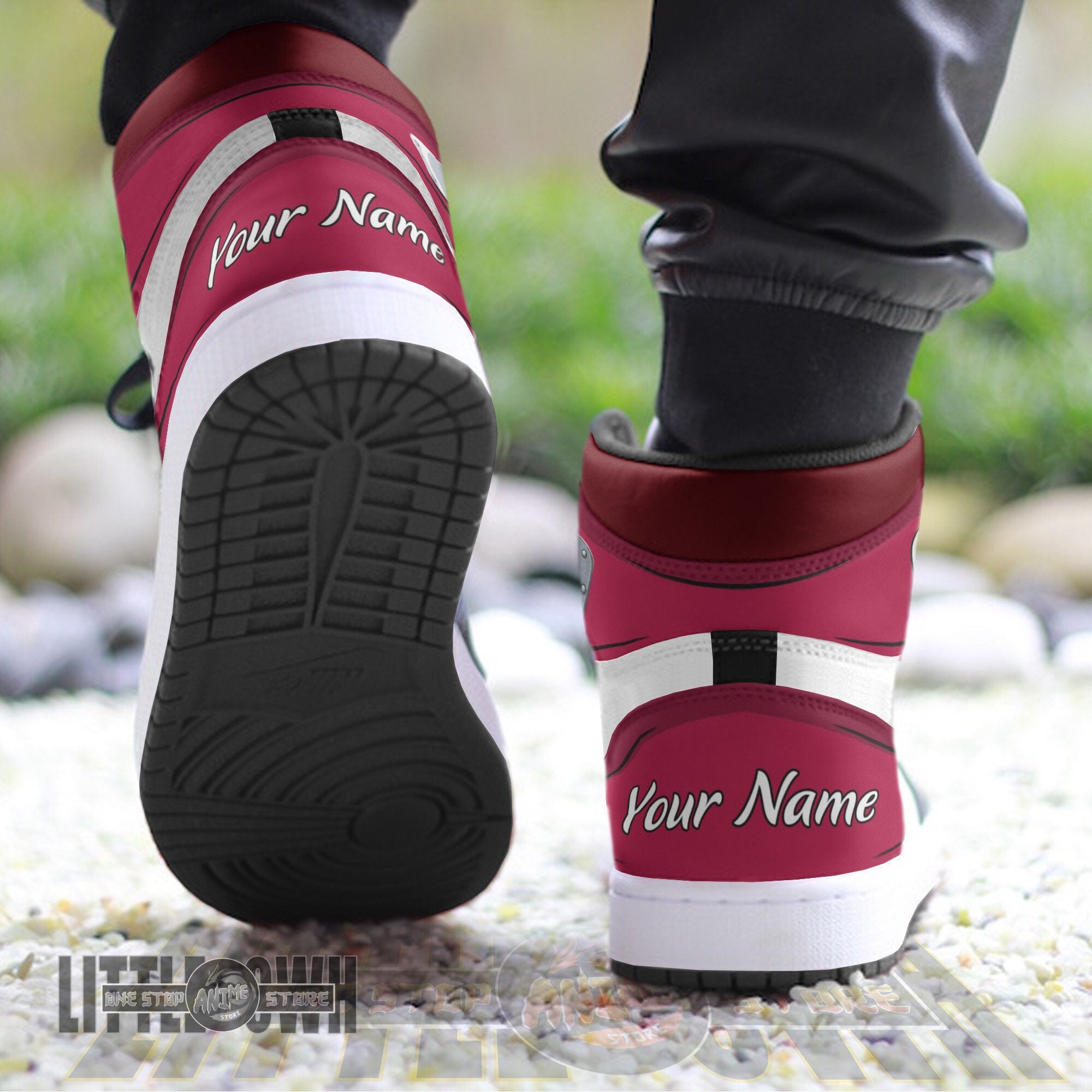 Ideafootwear Sakura Haruno AJ1 High Sneakers Shoes For Men And Women