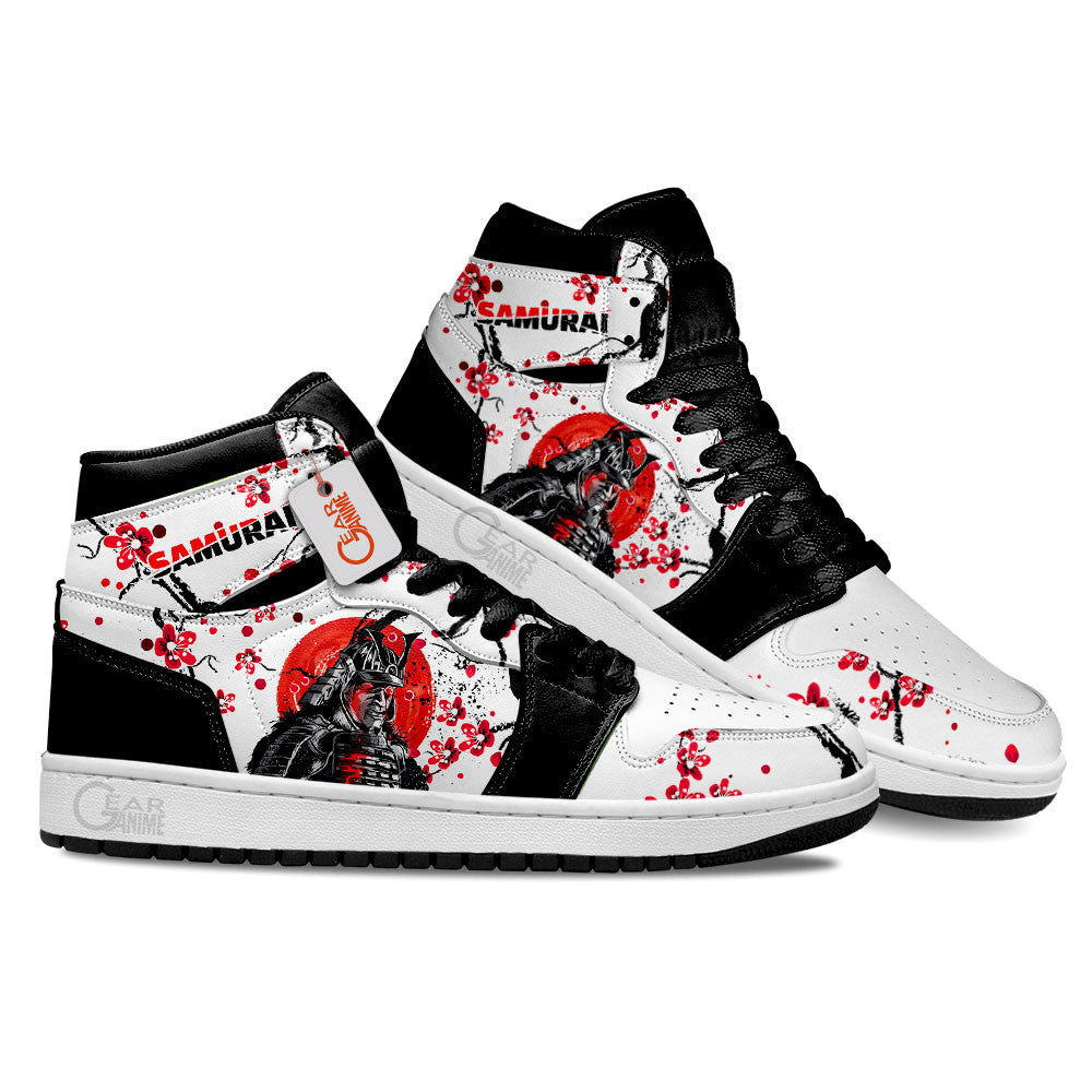 Ideafootwear Samurai Sakura AJ1 High Sneakers Shoes For Men And Women