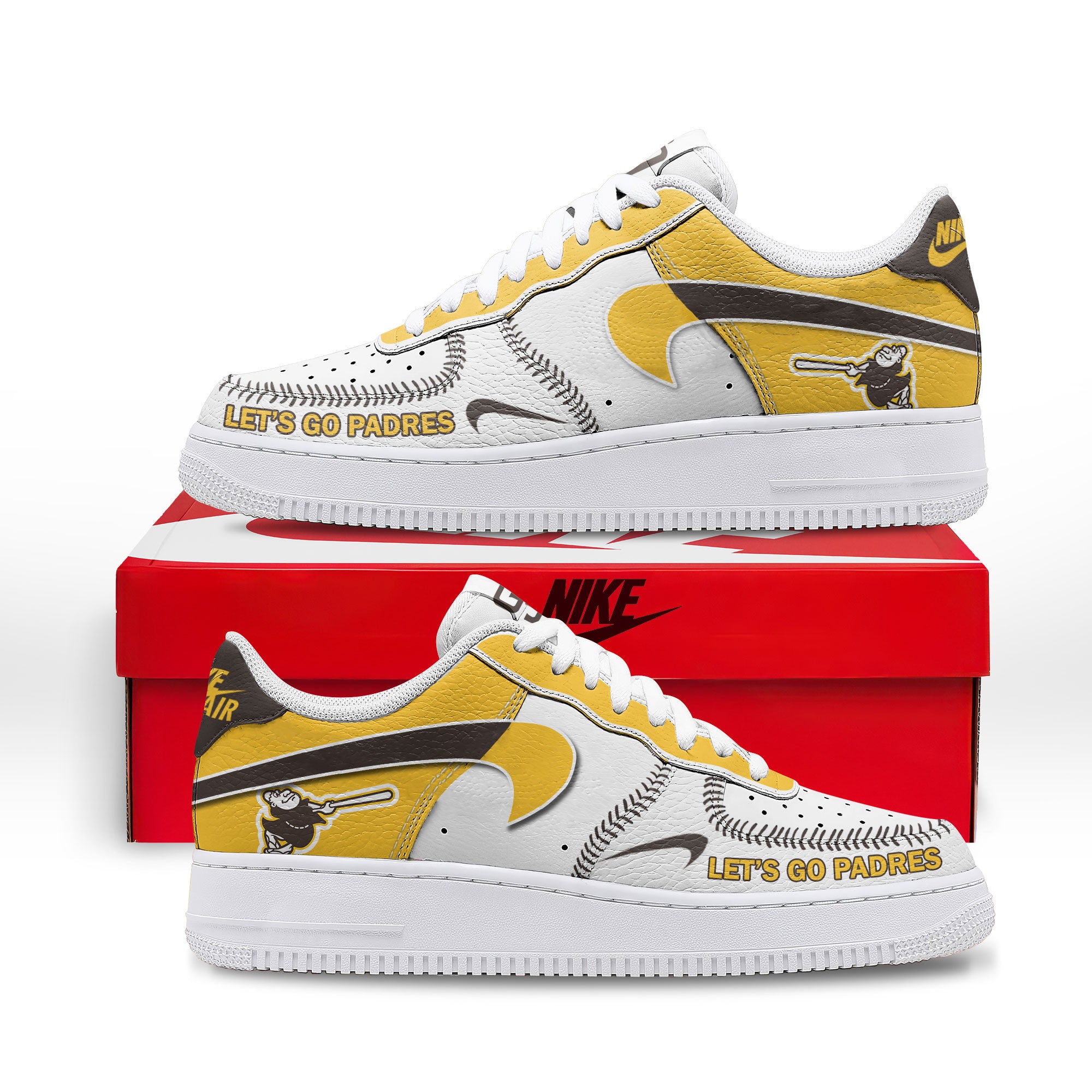 Ideafootwear San Diego Padres Air Low-Top Sneakers Shoes For Men And Women 2