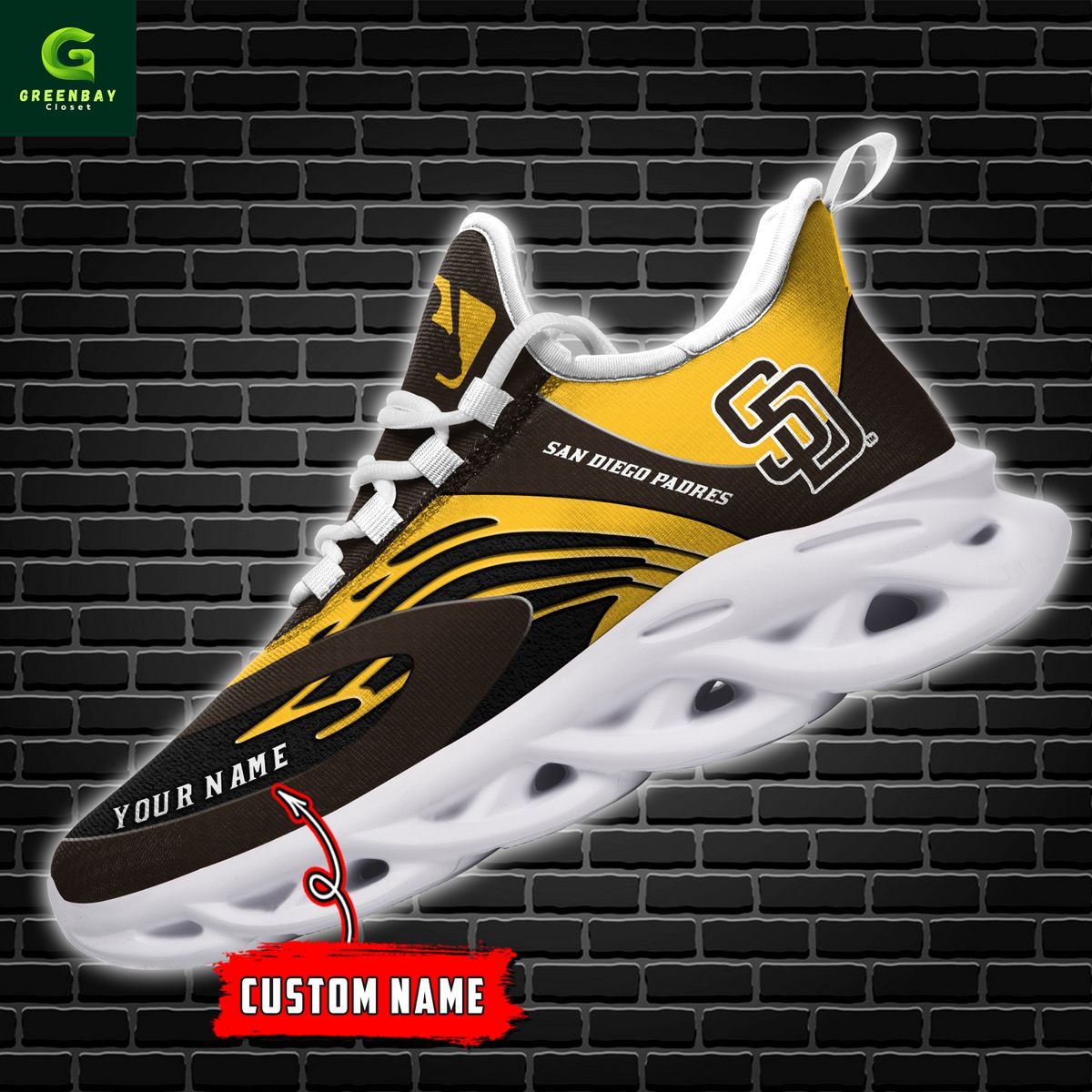 Ideafootwear San Diego Padres Max Soul Shoes Sneakers For Men And Women