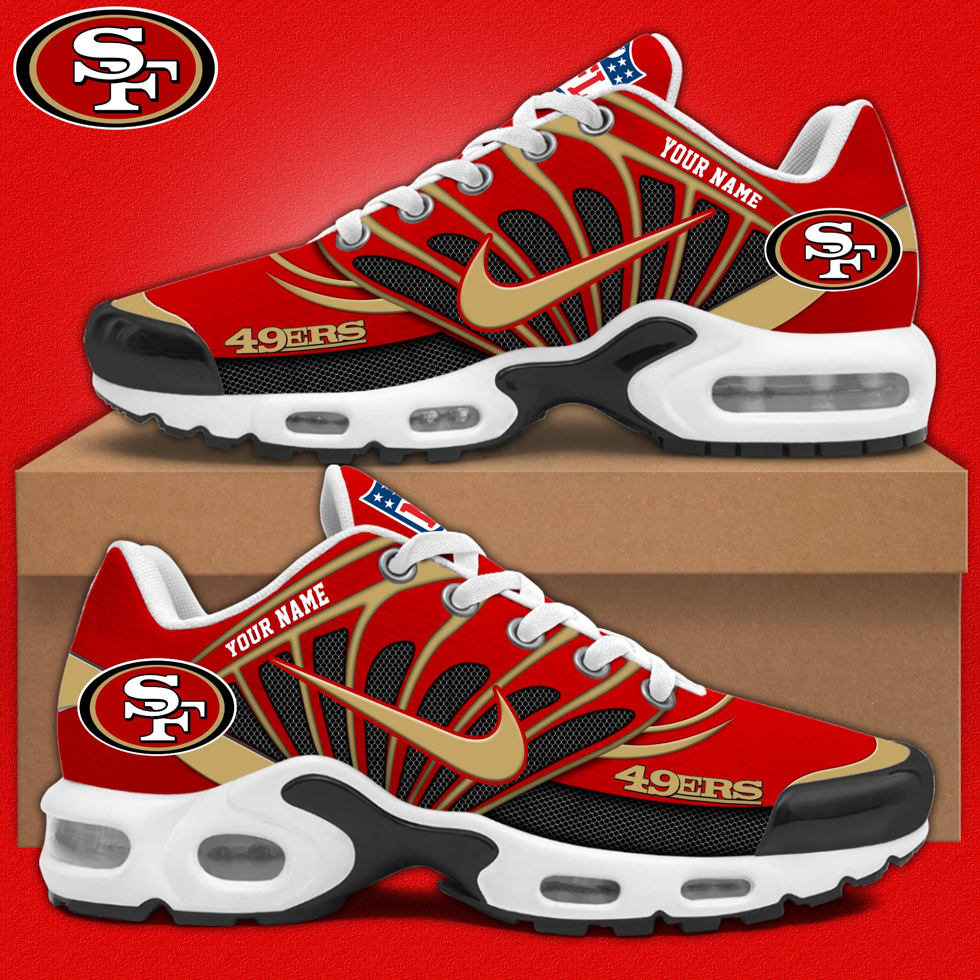 Ideafootwear San Francisco 49ers TN Shoes Sneakers For Men And Women
