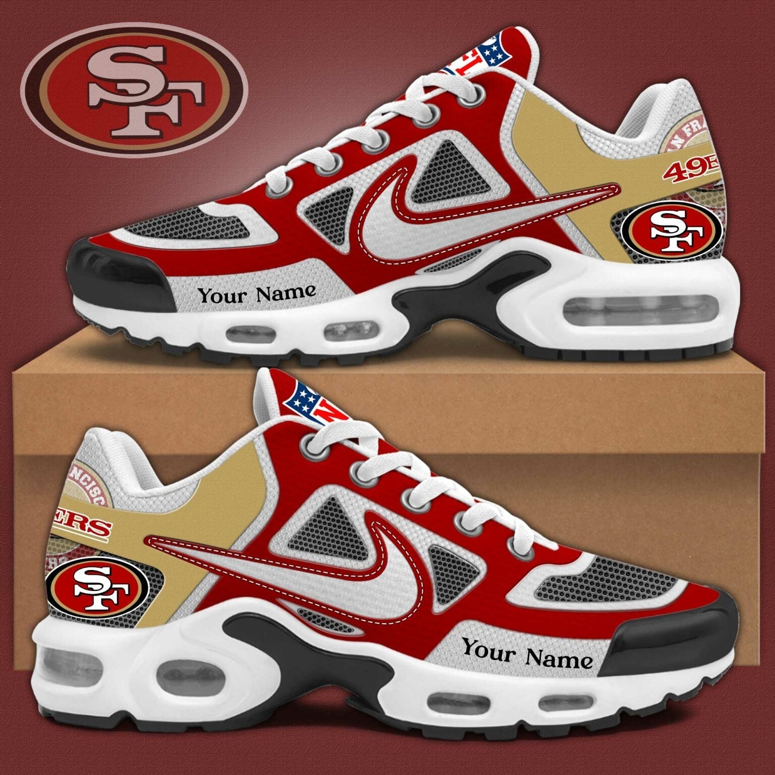 Ideafootwear San Francisco 49ers TN Shoes Sneakers For Men And Women