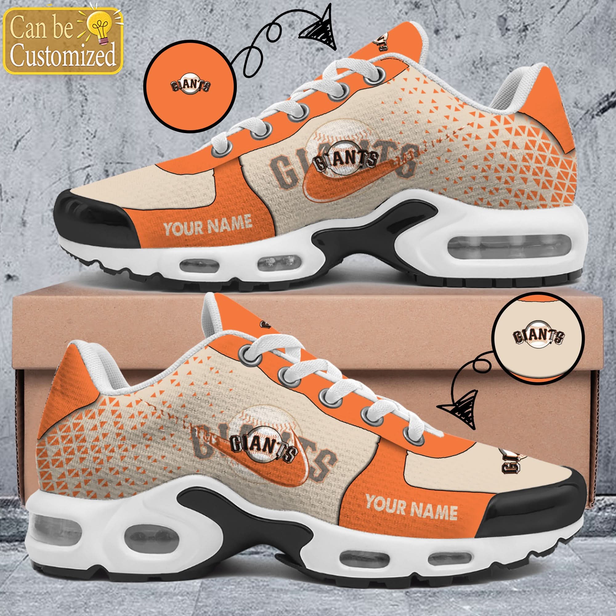 Ideafootwear San Francisco Giants TN Shoes Sneakers For Men And Women