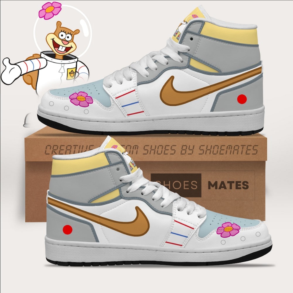 Ideafootwear Sandy Cheeks AJ1 High Sneakers Shoes For Men And Women